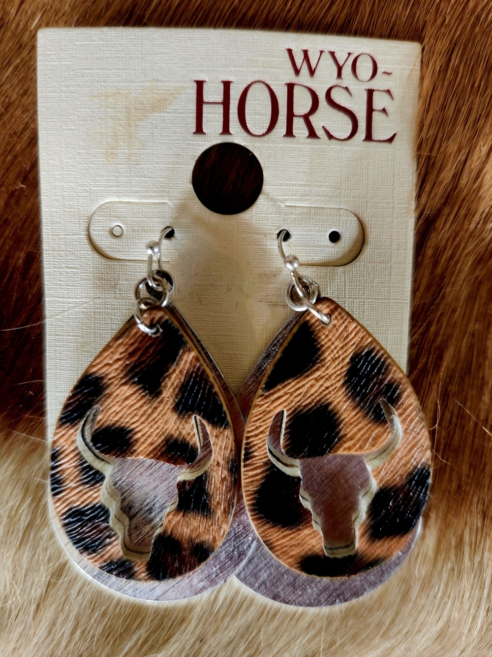 Leopard Teardrop Hair Accessory - Brown